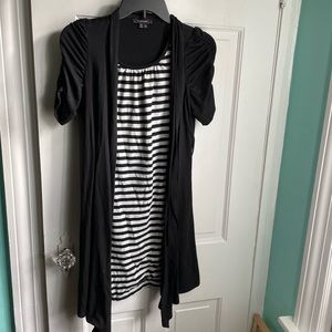 Girls dress with attached cardigan